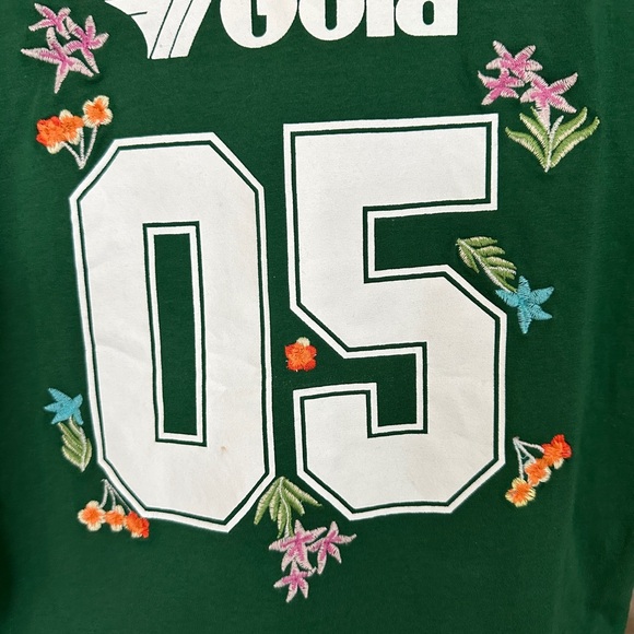 Gola Sporty Green and White Cropped Tee - Picture 4 of 4